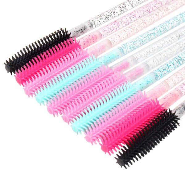 Color Crystal stick Silicone Mascara Brush 50pcs/Package