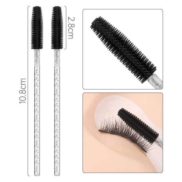 Color Crystal stick Silicone Mascara Brush 50pcs/Package