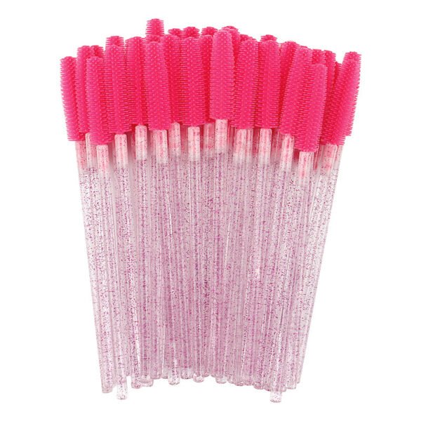 Color Crystal stick Silicone Mascara Brush 50pcs/Package